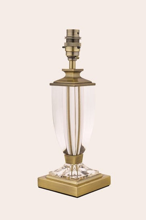 Laura Ashley Carson Polished Nickel Crystal Small Table Lamp Base