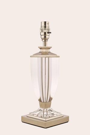 Laura Ashley Carson Polished Nickel Crystal Small Table Lamp Base