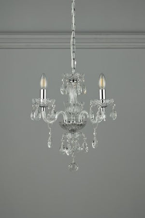 Laura Ashley Harriet 3 Light Crystal Chandelier