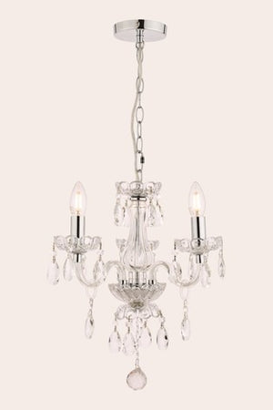 Laura Ashley Harriet 3 Light Crystal Chandelier