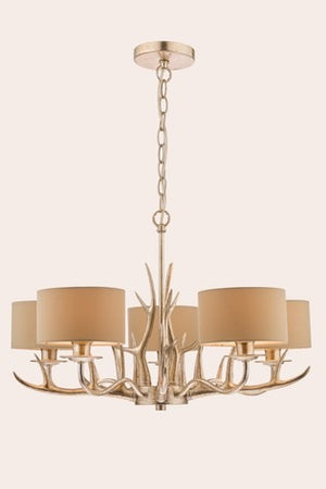 Laura Ashley Mulroy Antler 5 Light Chandelier