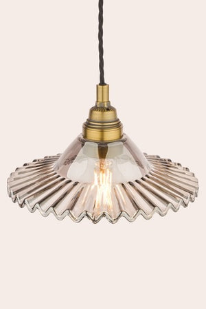 Laura Ashley Pippa 1 Light Smoked Glass Pendant Ceiling Light