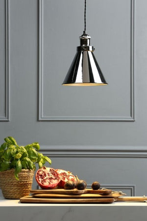 Laura Ashley Rufus 1 Light Cone Pendant Ceiling Light