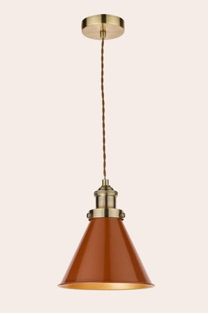 Laura Ashley Rufus 1 Light Cone Pendant Ceiling Light