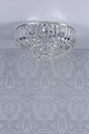 Laura Ashley Vienna Crystal 3 Light Flush Ceiling Light